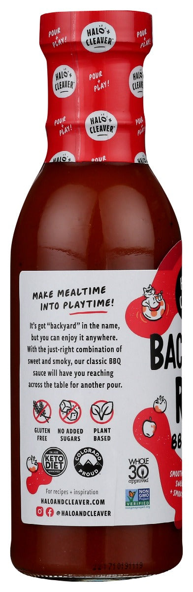 Halo And Cleaver: Sauce Bbq Backyard Red, 13 Oz