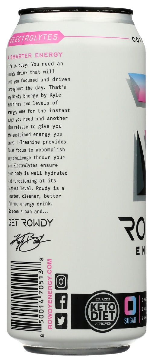 Rowdy Energy: Drink Energy Cotton Candy, 16 Fo