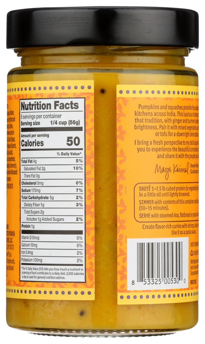 Maya Kaimal: Butternut Curry Indian Simmer Sauce, 12.5 Oz