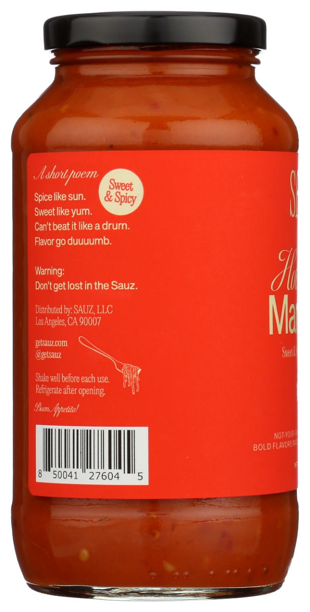 Sauz: Hot Honey Marinara Sauce, 25 Oz