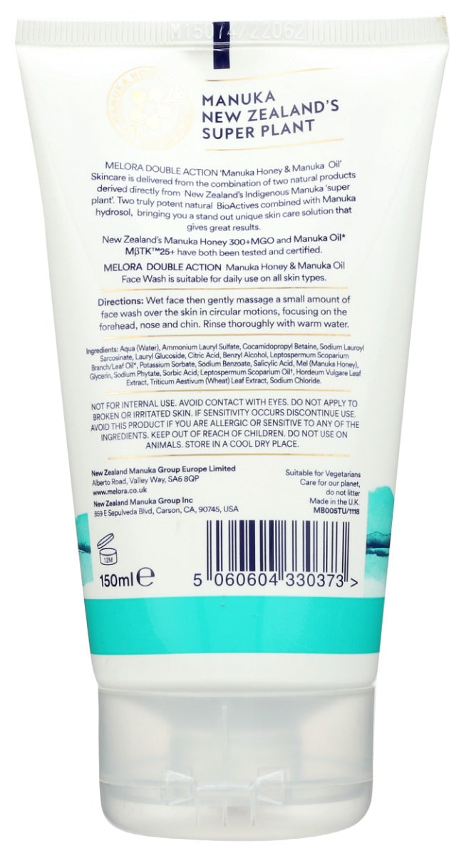 Melora: Manuka Honey Oil Face Wash, 5 Fo