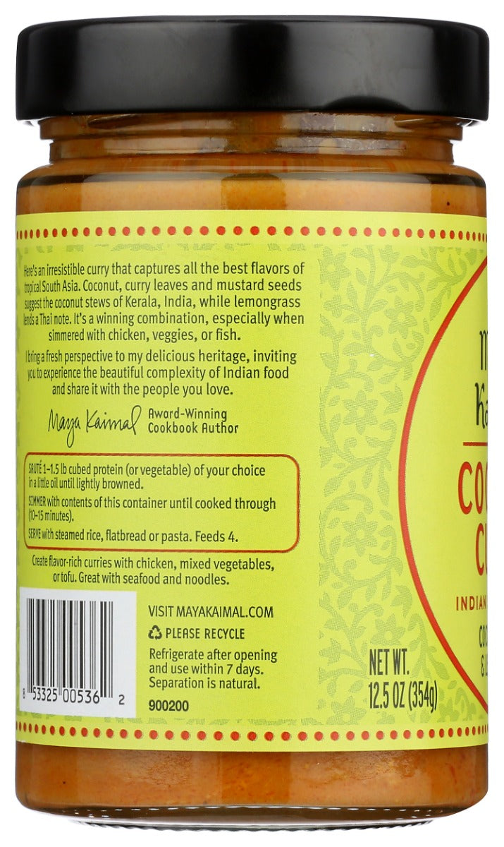 Maya Kaimal: Coconut Curry Indian Simmer Sauce, 12.5 Oz