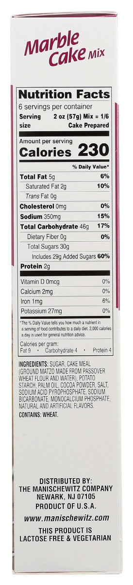 Manischewitz: Marble Cake Mix, 12 Oz