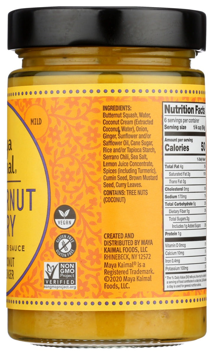 Maya Kaimal: Butternut Curry Indian Simmer Sauce, 12.5 Oz