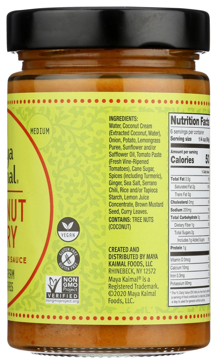 Maya Kaimal: Coconut Curry Indian Simmer Sauce, 12.5 Oz