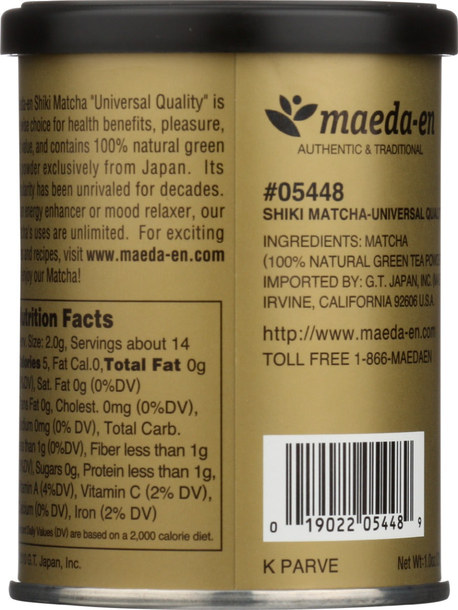 Maeda En: Shiki Matcha Green Tea Powder Universal Quality, 1 Oz