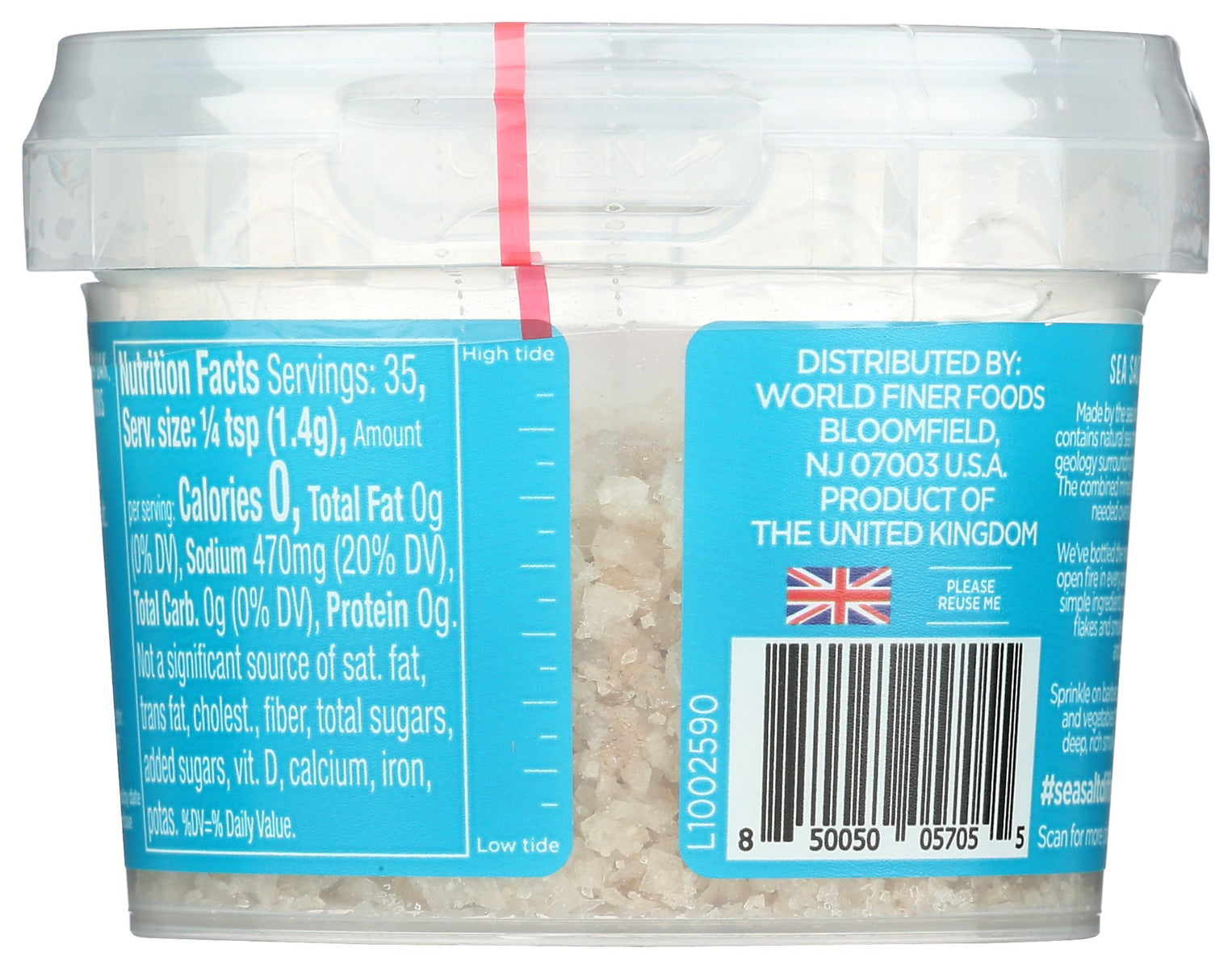 Cornish Sea Salt: Sea Salt Smoked Flakes, 1.8 Oz