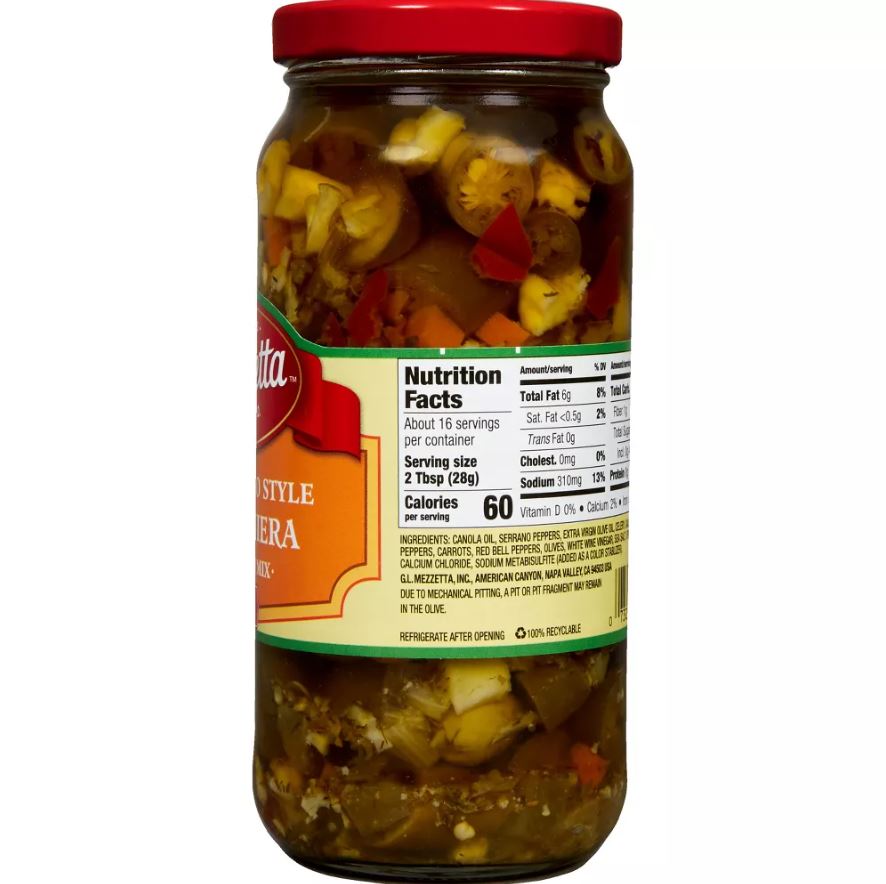 Mezzetta: Hot Chicago Style Giardiniera Sandwich Mix, 16 Oz