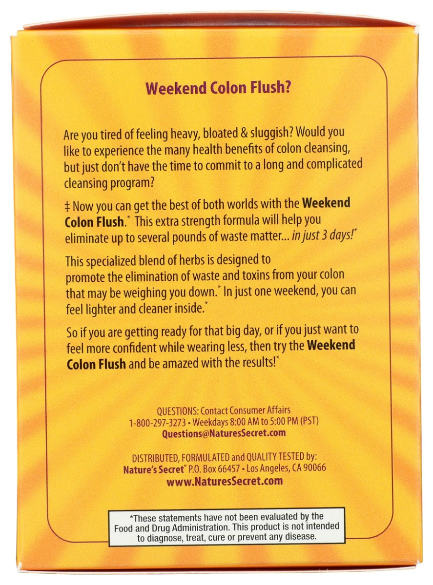 Natures Secret: Weekend Colon Flush, 16 Cp