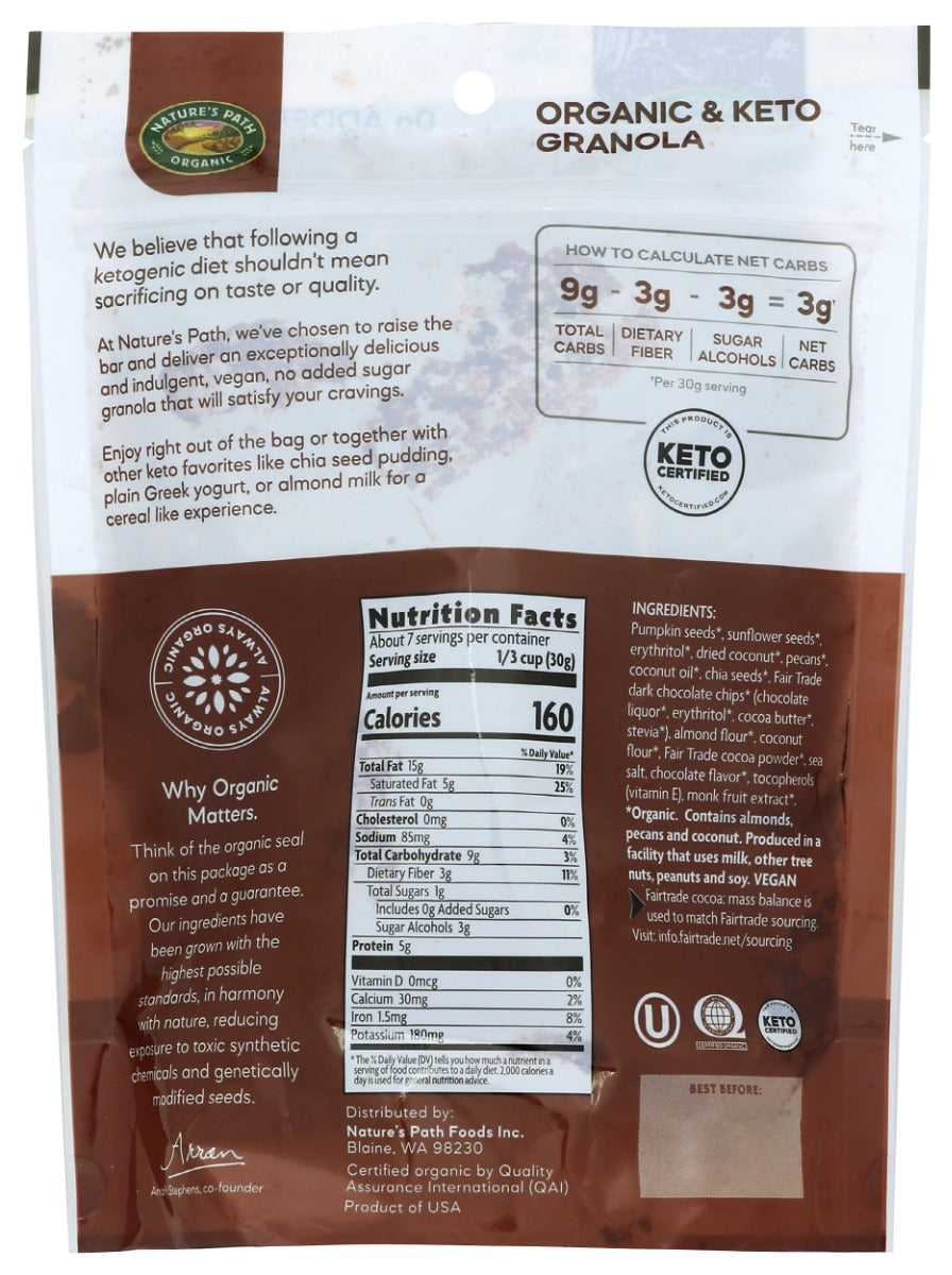 Natures Path: Ketola Crunch Dark Chocolate Chip Granola, 8 Oz