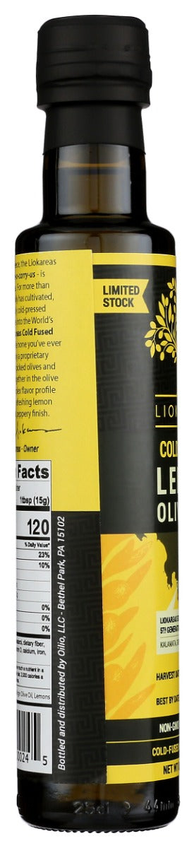 Liokareas: Cold Fused Lemon Greek Olive Oil, 8.45 Oz