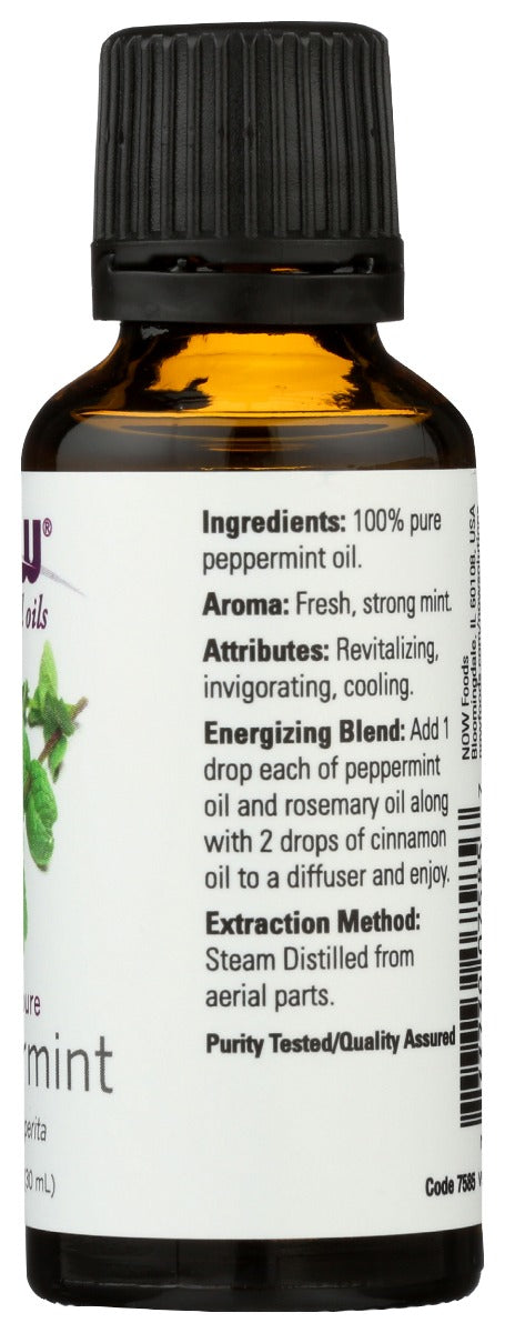 Now: Peppermint Essential Oil, 1 Oz