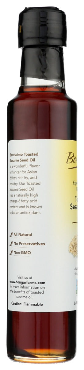 Benissimo: Toasted Sesame Seed Oil, 8.45 Fo