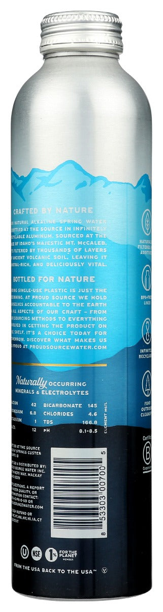 Proud Source: Rocky Mountain Alkaline Spring Water, 25.3 Fo