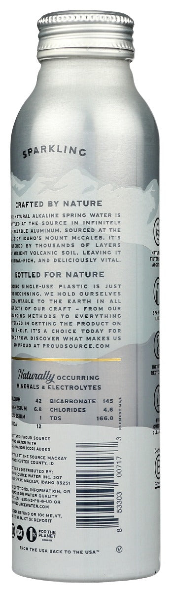 Proud Source: Rocky Mountain Sparkling Spring Water, 16 Fo