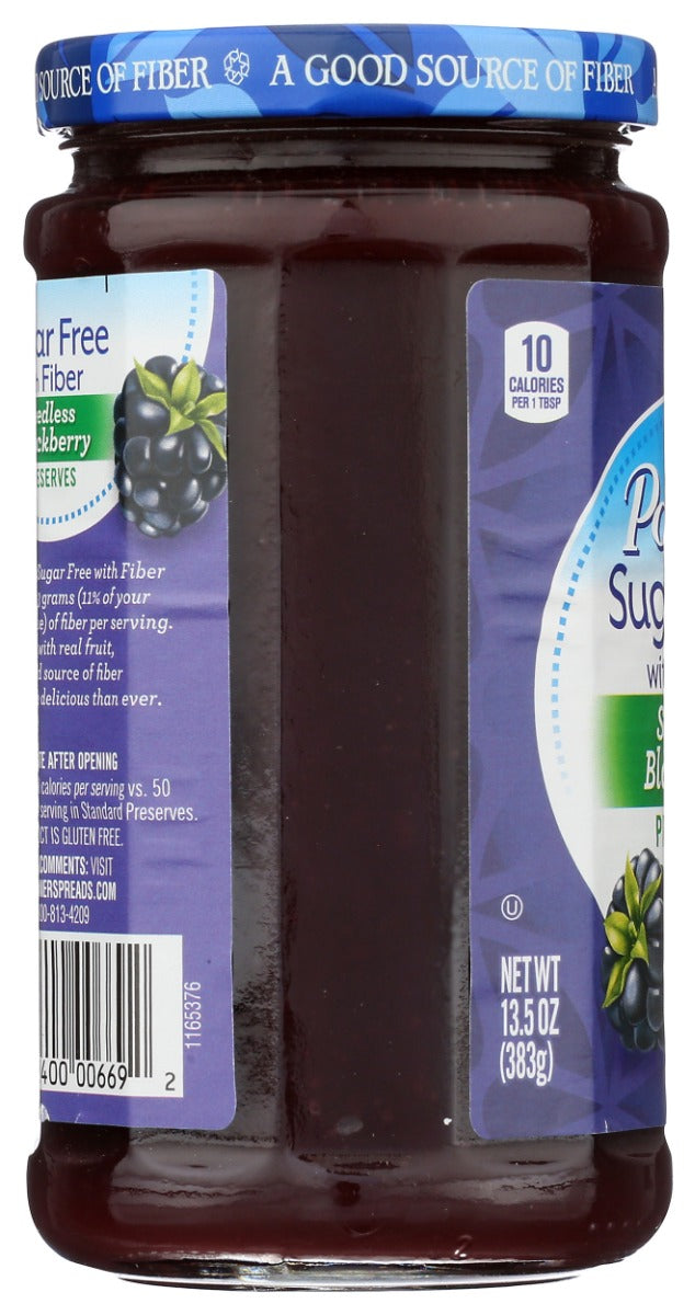 Polaner: Sugar Free Seedless Blackberry Preserves With Fiber, 13.5 Oz