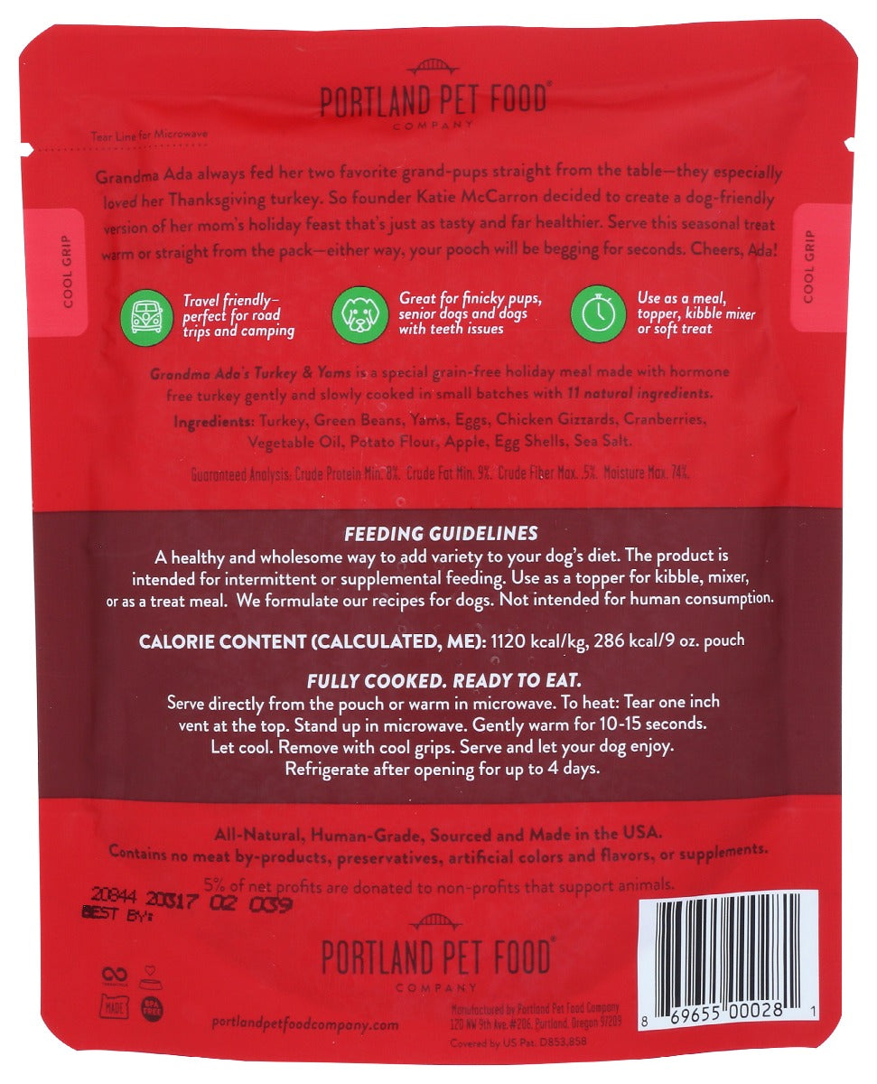 Portland Pet Food Company: Turkey And Yams Dog Food, 9 Oz