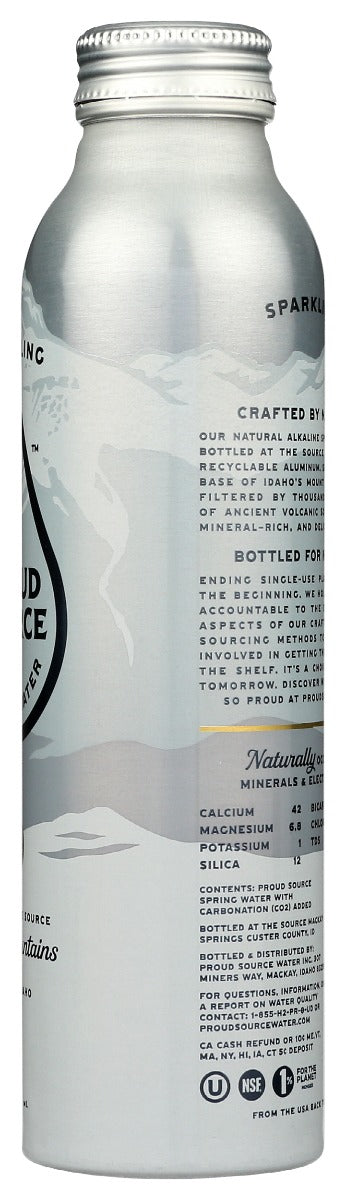 Proud Source: Rocky Mountain Sparkling Spring Water, 16 Fo