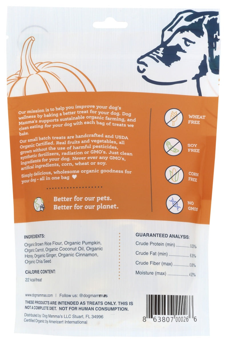 Dog Mammas: Organic Pumpkin Snaps Dog Treats, 6 Oz