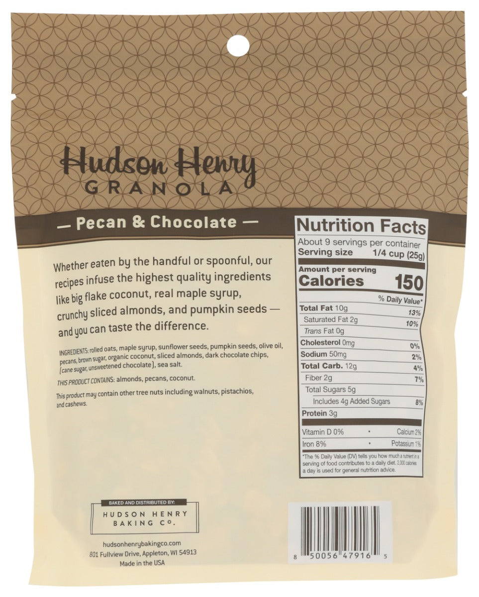 Hudson Henry Granola: Pecan And Chocolate Granola, 8 Oz