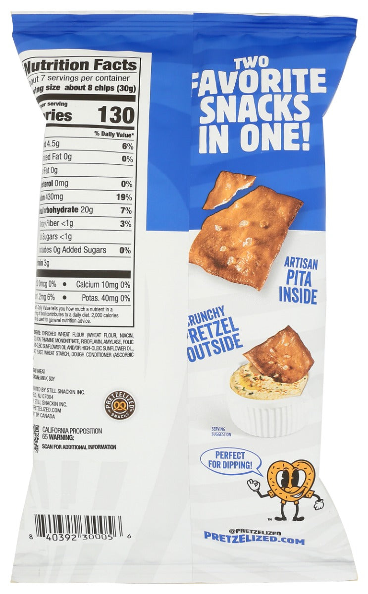 Pretzelized Snacks: Sea Salt Pretzel Pita Chips, 7 Oz