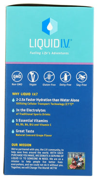 Liquid Iv: Hydration Multiplier Concord Grape 10Ct Box, 5.64 Oz