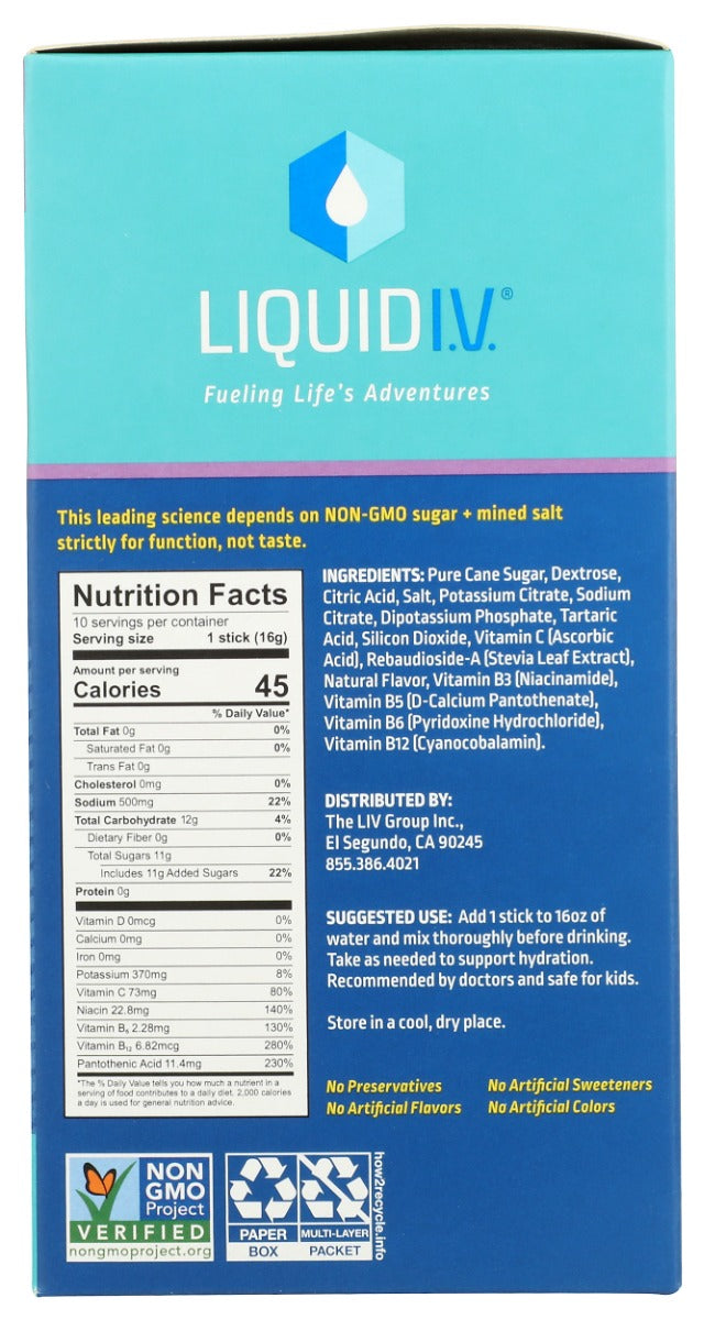 Liquid Iv: Hydration Multiplier Concord Grape 10Ct Box, 5.64 Oz