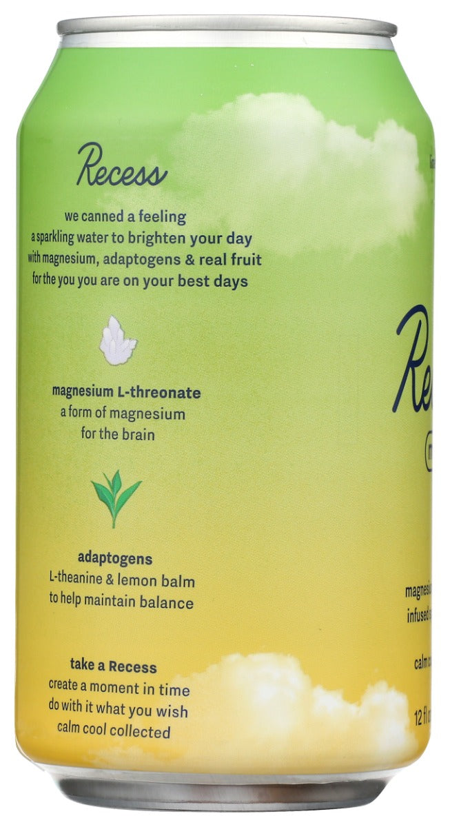 Recess: Lime Citrus Mood Sparkling Water, 12 Fo