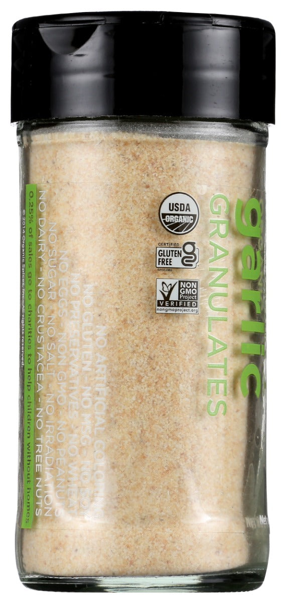 Spicely Organics: Organic Garlic Granulates Jar, 2 Oz