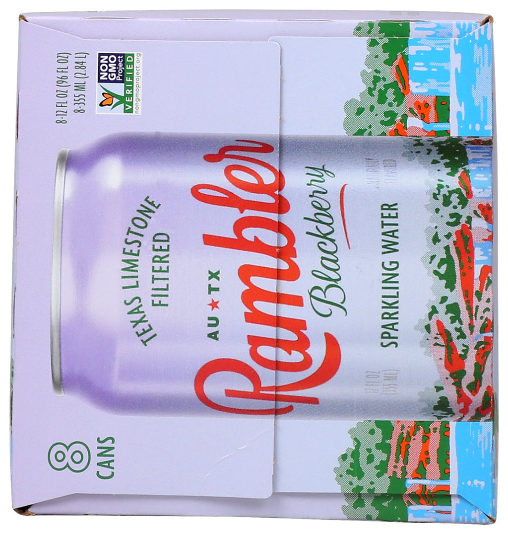 Rambler: Blackberry Sparkling Water 8Pk, 96 Fo