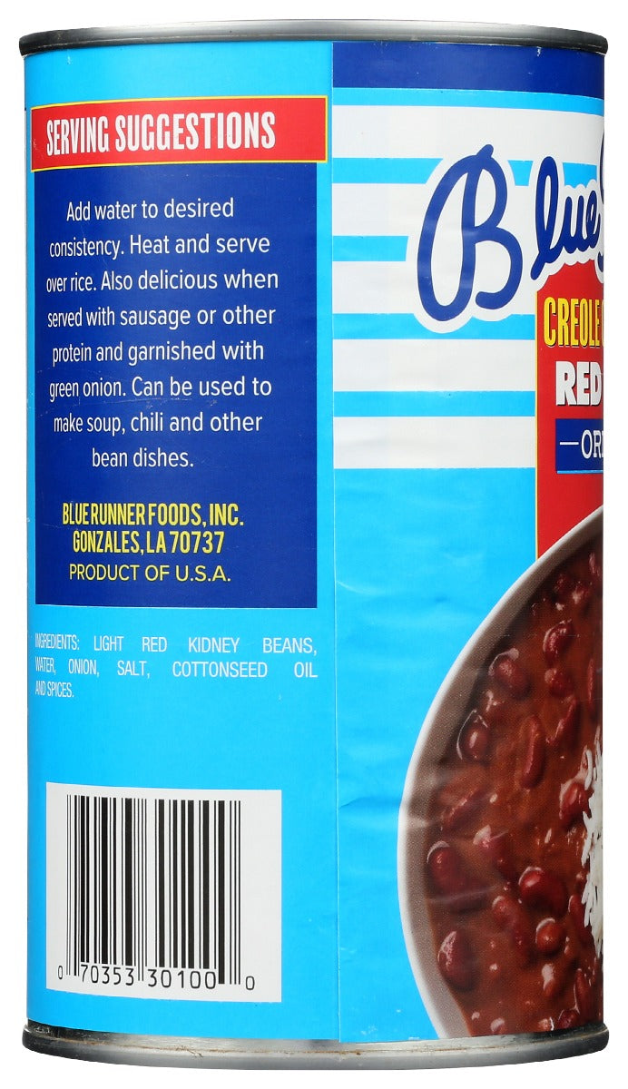 Blue Runner: Creole Cream Style Red Beans, 27 Oz