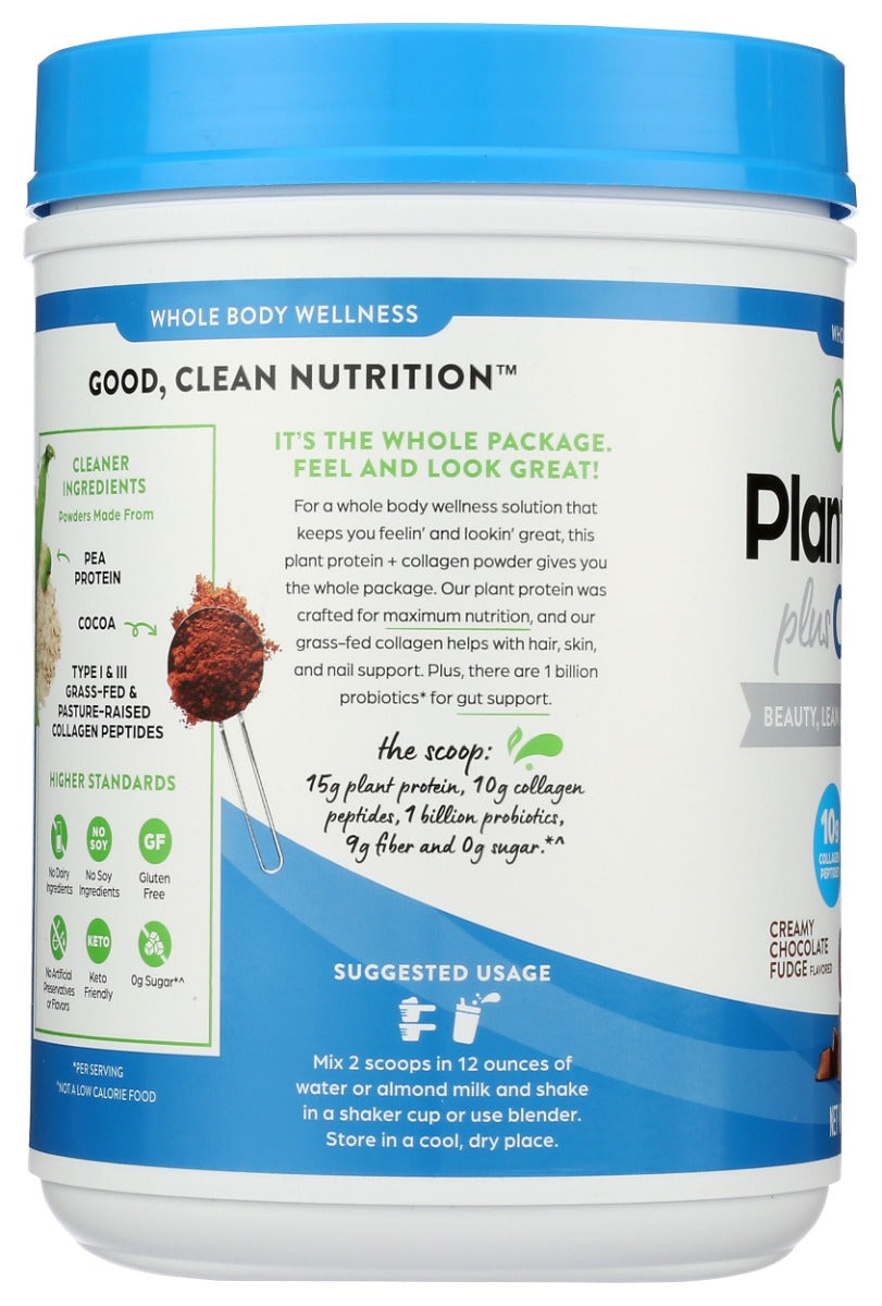 Orgain: Plant Protein Plus Collagen Chocolate, 25.6 Oz