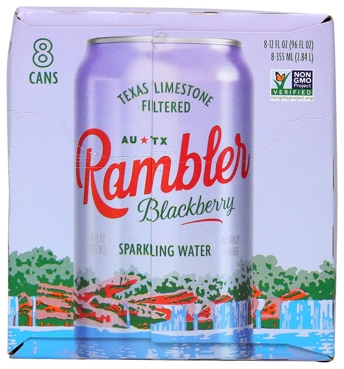 Rambler: Blackberry Sparkling Water 8Pk, 96 Fo