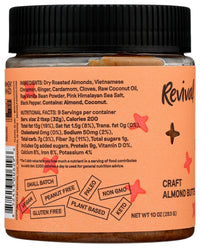 Revival Food Co: Cinnamon Chai Spice Almond Butter, 10 Oz