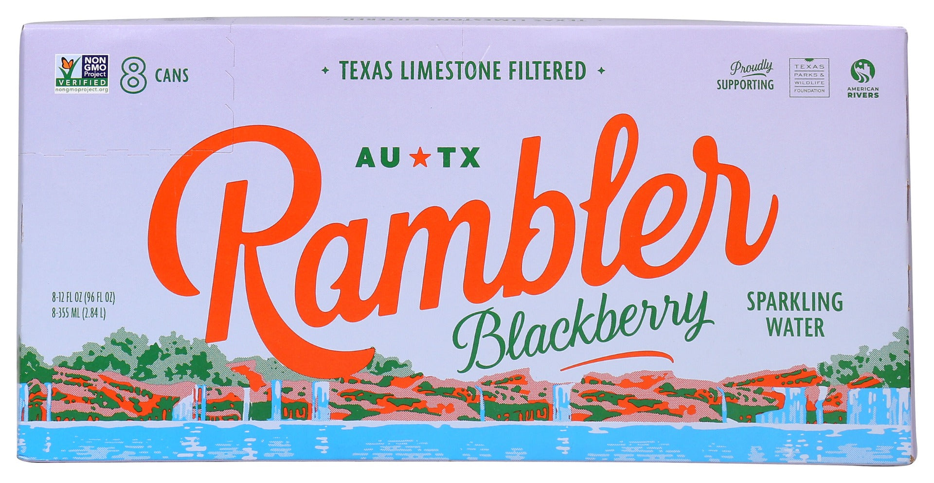 Rambler: Blackberry Sparkling Water 8Pk, 96 Fo