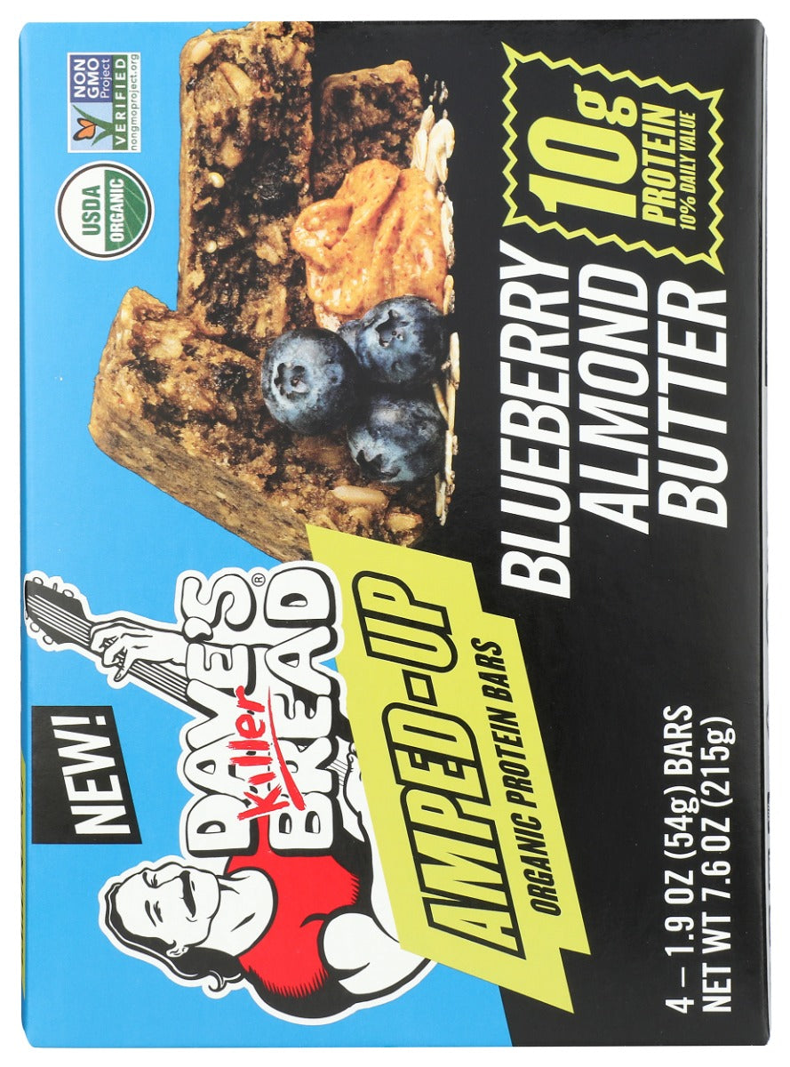 Daves Killer Bread: Amped Up Blueberry Almond Butter Organic Protein Bars, 7.6 Oz