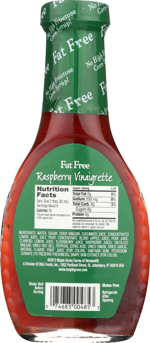 Maple Grove: Fat Free Raspberry Vinaigrette Dressing, 8 Oz