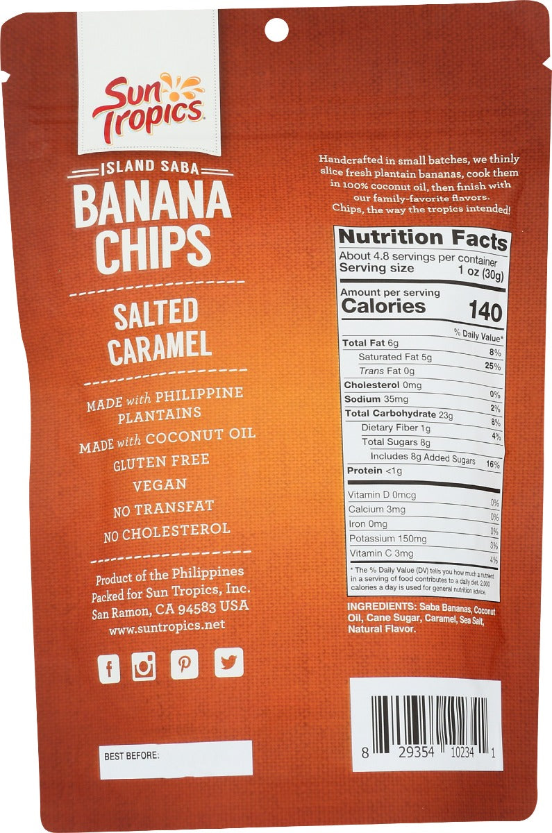 Sun Tropics: Salted Caramel Banana Chips, 5.1 Oz