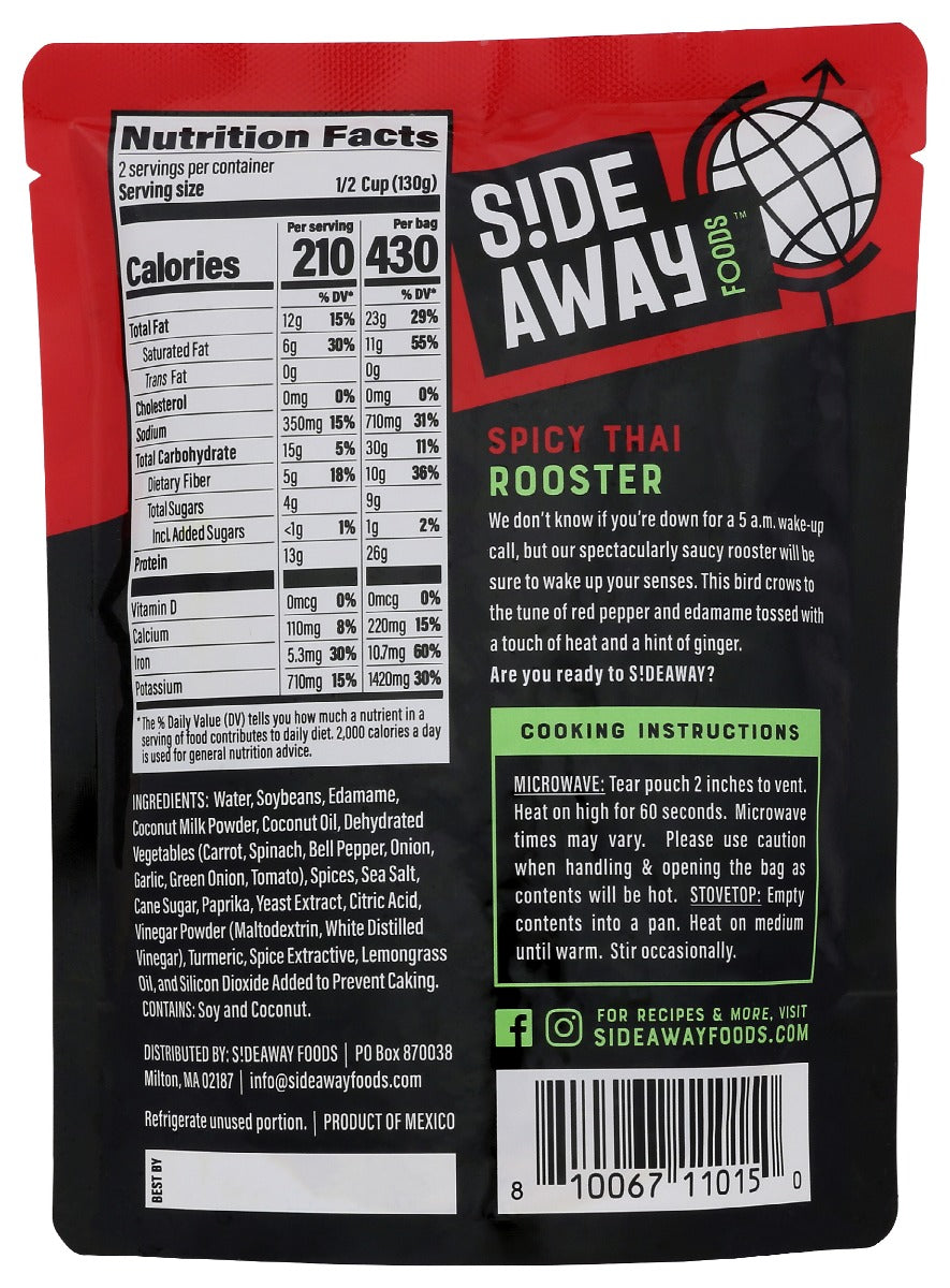 Sideaway Foods: Spicy Thai Rooster Entree, 9.2 Oz