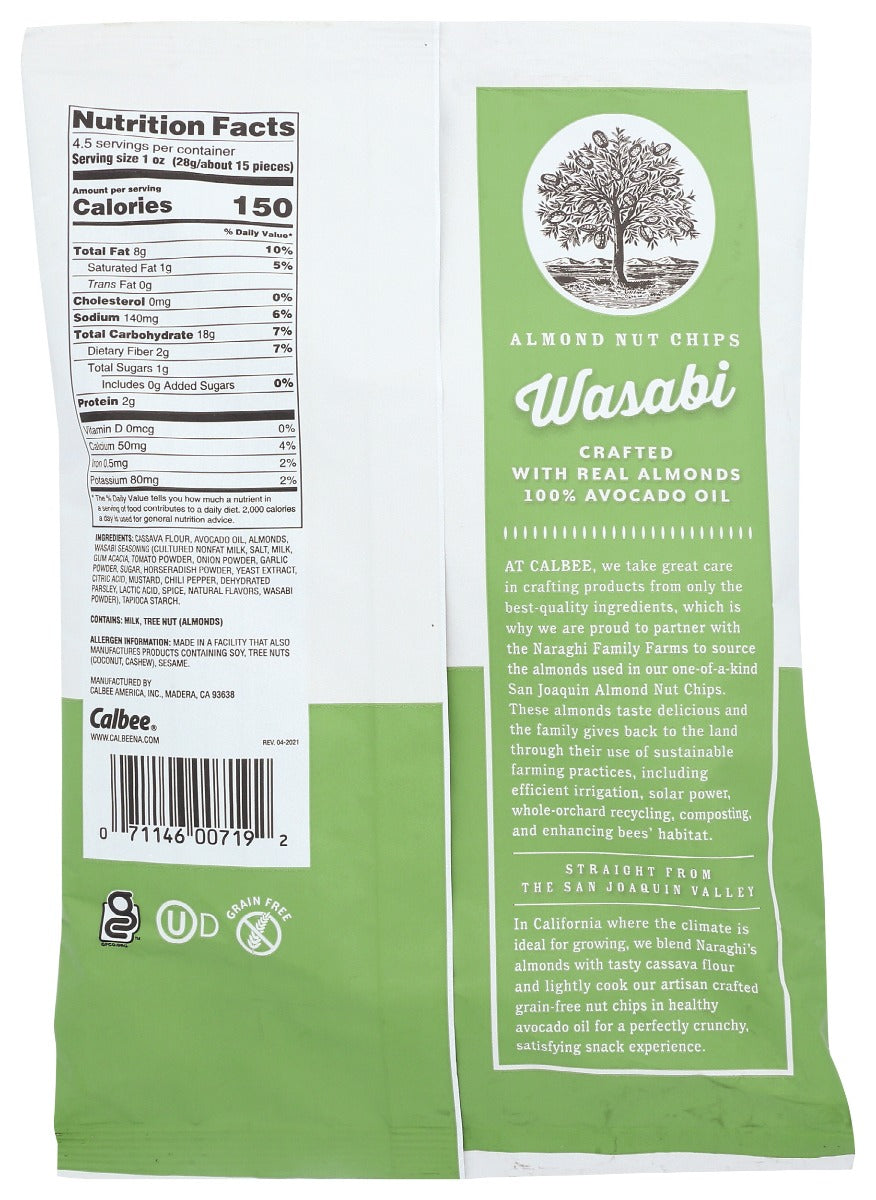 San Joaquin: Wasabi Almond Nut Chips, 4.5 Oz