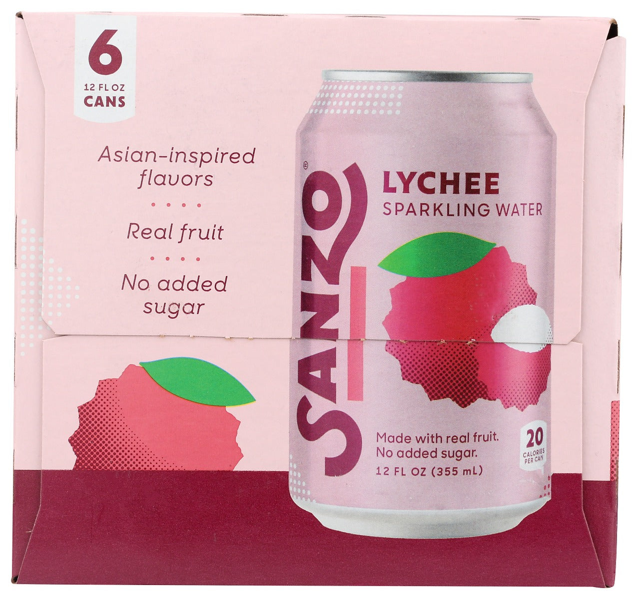 Sanzo: Lychee Sparkling Water 6Pk, 72 Fo