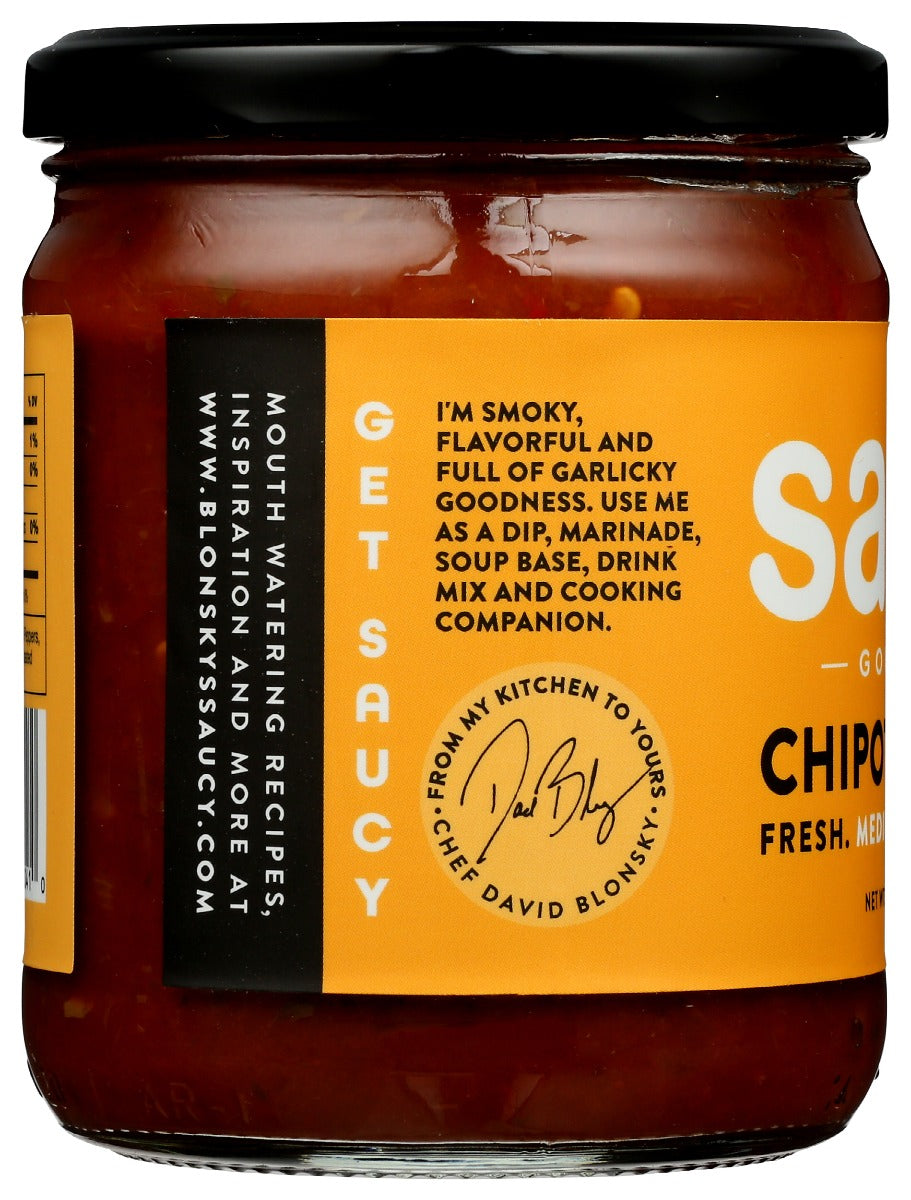 Saucy Gourmet: Chipotle Salsa, 15.5 Oz