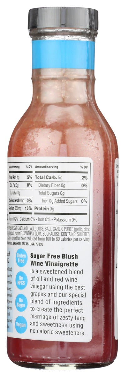 Briannas: Sugar Free Blush Wine Vinaigrette, 12 Oz