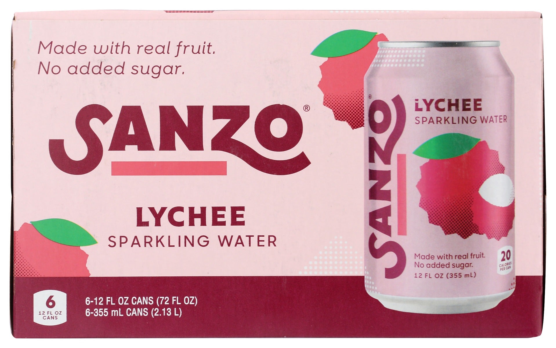 Sanzo: Lychee Sparkling Water 6Pk, 72 Fo