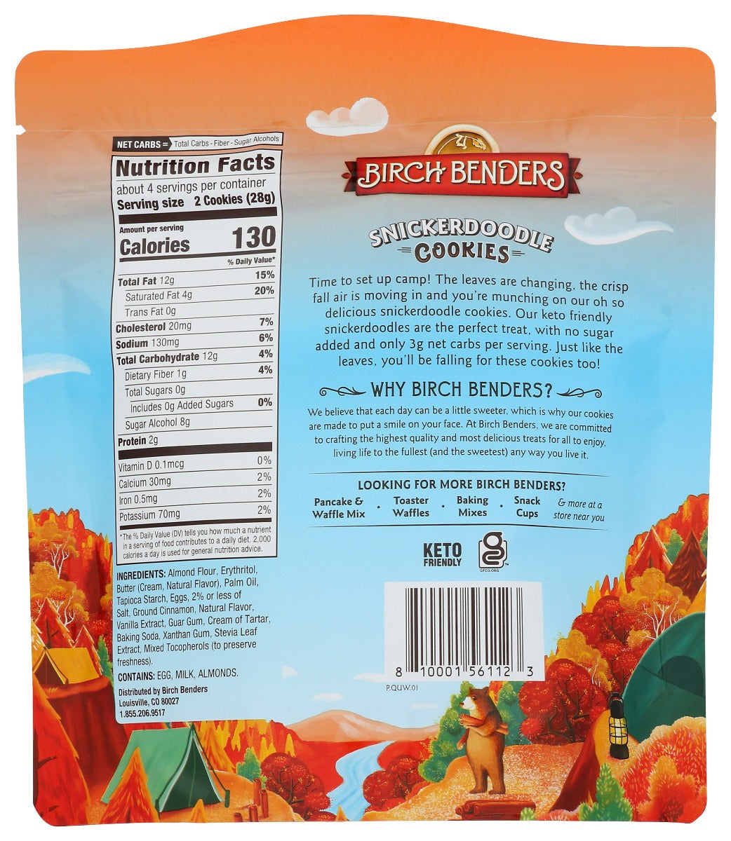 Birch Benders: Snickerdoodle Cookies, 4 Oz