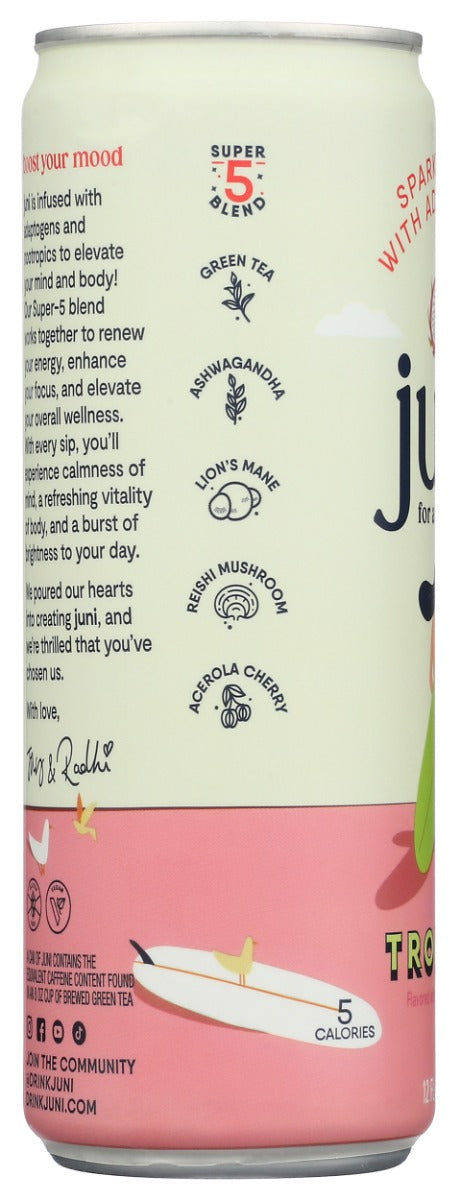 Juni: Tropical Sparkling Tea With Adaptogens, 12 Fo