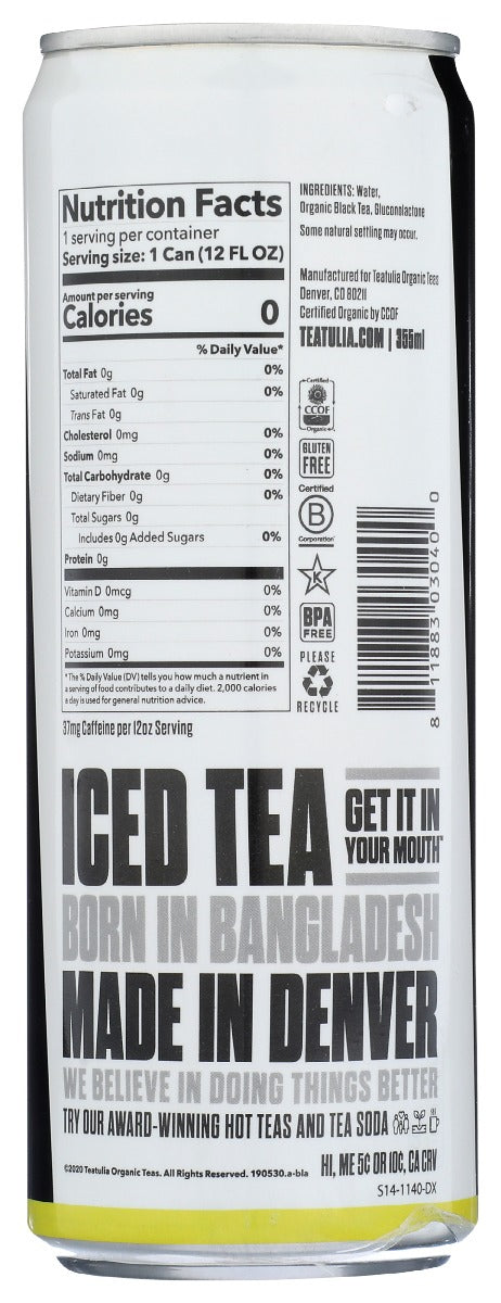 Teatulia: Signature Black Iced Tea, 12 Fo