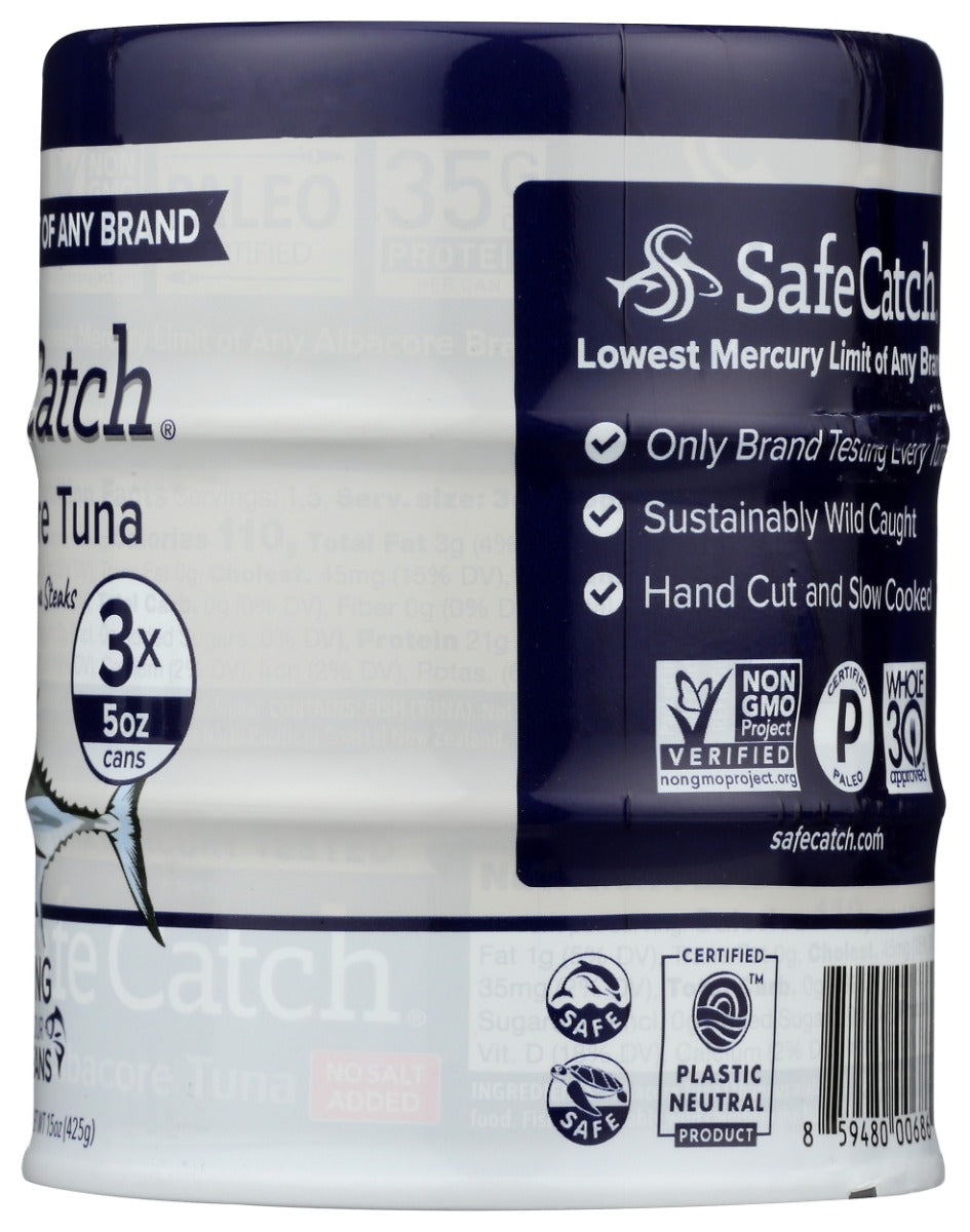 Safecatch: Wild Albacore Tuna No Salt Added, 15 Oz