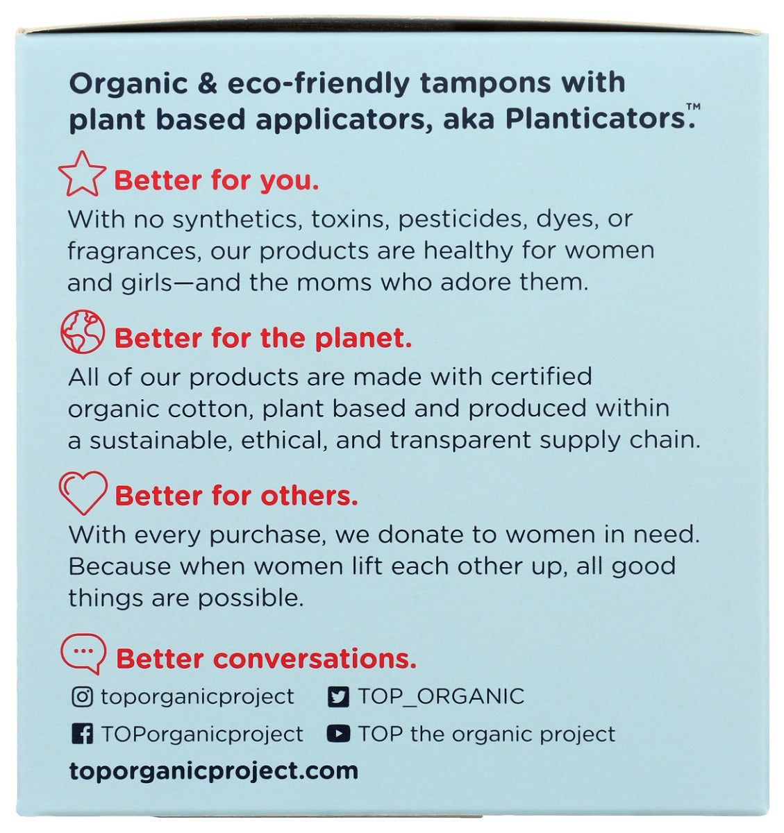 Top The Organic: Organic Cotton Tampons Regular, 16 Ea