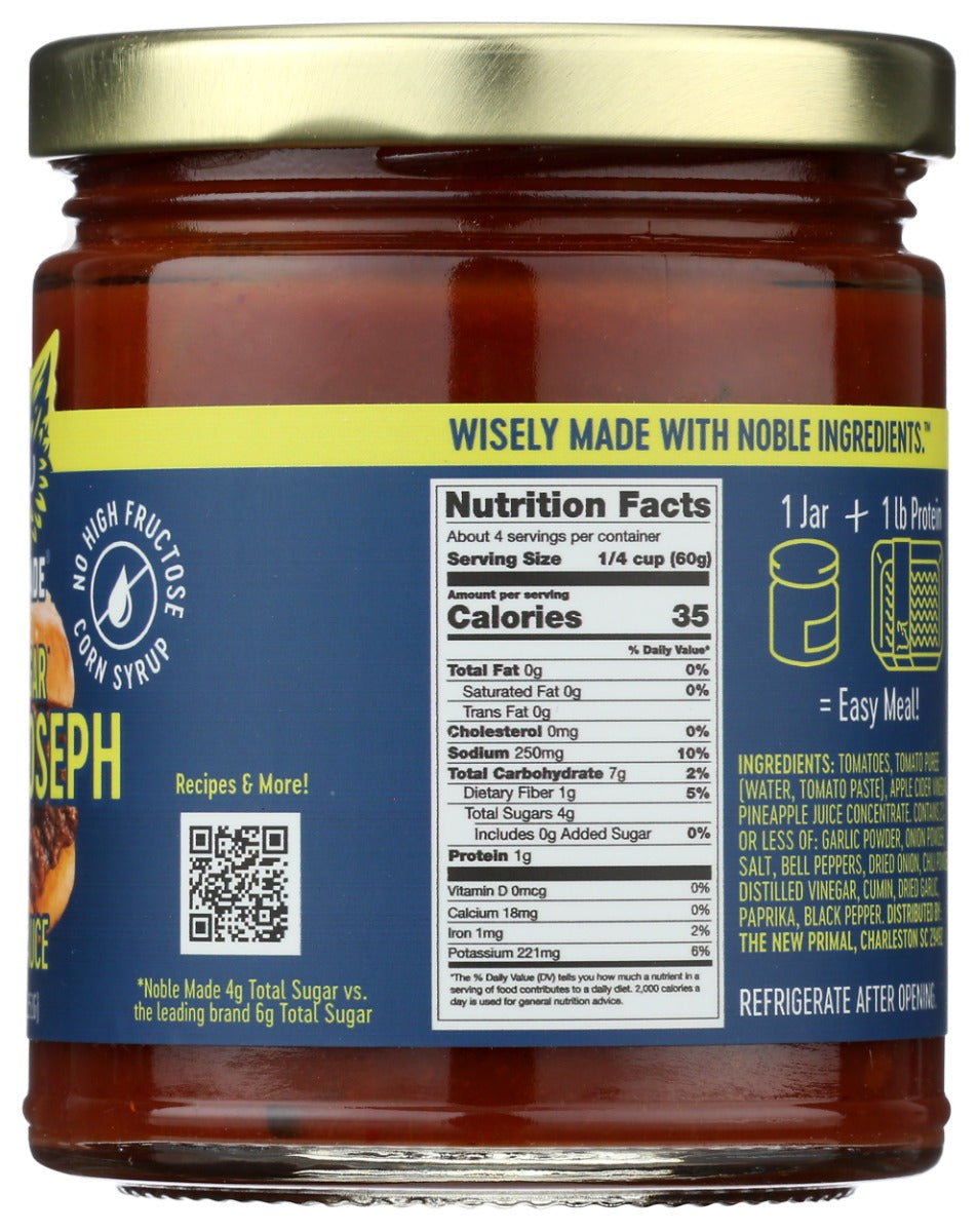 The New Primal: Noble Made Less Sugar Sloppy Joseph Skillet Sauce, 8.9 Oz